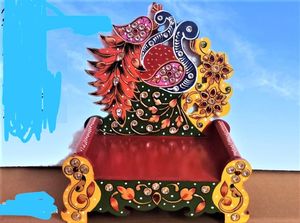 クリシュナバルゴパルジュラforladdu Gopal Metal <span class=keywords><strong>Swing</strong></span> for Hindu God Lord <span class=keywords><strong>Krishna</strong></span> for Janmashtami Palna for Home Temple mandir - Product Image 3