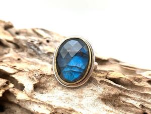 Bague classique faite à la main 925 bijoux en argent massif pour femmes 925 argent Sterling Labradorite pierres précieuses Style Boho bague cadeau soeur - Product Image 4