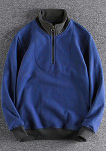 Sweat-shirt à fermeture éclair sur le côté avec tissu en polaire doux, coupe confortable, conçu pour un usage décontracté, vêtements de travail et approvisionnement en vêtements en gros - Product Image 6