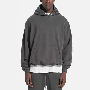 Sudaderas con capucha Fabricante personalizado Grueso French Terry Hoodies Caída Hombro Diseño personalizado Sudaderas con capucha recortadas Sudadera - Product Image 2