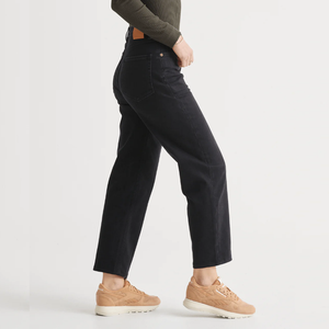 Jean droit personnalisé pour femme, respirant, lavable, en denim élastique, avec rivets décoratifs, coupe ample, taille mi-haute, délavage neige - Product Image 3