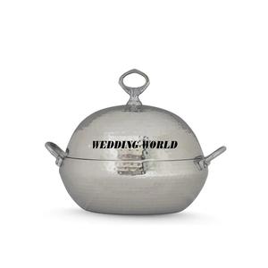Servidor de comida aislado de metal Cazuela de diseñador hecha a mano de alta calidad Forma redonda Classic Stylsih Venta al por mayor Hotpot de metal - Product Image 2