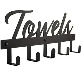 Cast Aluminum Multifunctional <b>Wall</b>-<b>Mounted</b> Door-Mountable Hooks Trending <b>Towel</b> Hanger Bathrobe Hanger Love Home Design Bathroom - Product Image 2