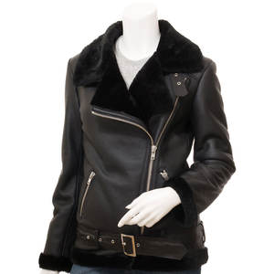 แจ็กเก็ตหนังคอตั้งของผู้หญิง2025ดีไซน์ล่าสุดระบายอากาศได้ดีติดโลโก้สีได้ตามต้องการฤดูหนาวฤดูใบไม้ร่วง - Product Image 1