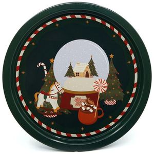 Bandeja DE SERVICIO DE METAL redonda de 315 mm para decoraciones de Año Nuevo y árboles de Navidad - Product Image 3