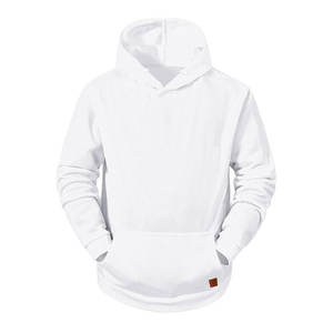 Fabricant de vêtements de haute qualité unisexe 360g polaire coton lourd blanc plaine personnalisable brodé sérigraphie sweats à capuche - Product Image 2