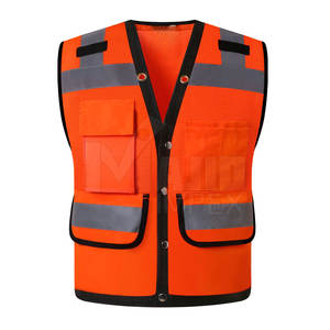 Gilet de sécurité haute visibilité respirant et imperméable avec bandes réfléchissantes, LED clignotante, logo personnalisable, nouveau modèle, prix de gros - Product Image 1