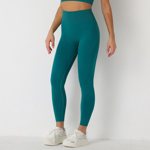 Ropa deportiva personalizada de alta calidad para Pilates, ropa deportiva para gimnasio, ropa de entrenamiento de cintura alta cruzada, conjunto de Yoga para mujer - Product Image 3
