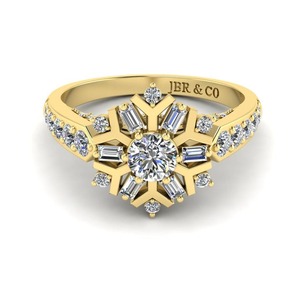 Anillo de compromiso con diseño de copos de nieve de invierno de plata 925 de diamante redondo para mujer, joyería fina a precio al por mayor, novedad - Product Image 5