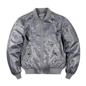 Blouson aviateur élégant pour hommes, tissu léger et respirant, fermeture à glissière sur le devant, adapté au printemps et à l'automne et aux vêtements décontractés - Product Image 3
