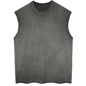 Custom <b>Men's</b> Gym Tank Tops Sleeveless <b>T</b>-<b>Shirt</b> Vest Tops for <b>Men</b> Vintage Acid Wash Oversized Tank Top - Product Image 4