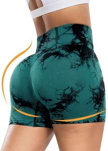 Short de sport personnalisé à haute élasticité Scrunch bout à bout confortable et respirant leggings d'entraînement de gymnastique yoga poches taille moyenne solide strass - Product Image 2