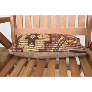 Oreiller Patchwork Kilim en laine brune 8x16 pouces oreiller d'accent rustique de luxe Floral Vintage moelleux imprimé matériel de literie en soie tissée - Product Image 4
