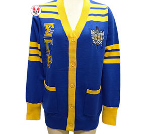 Sigma Gamma Rho Srority Embroidery Women Acrylic <b>Cardigan</b> | Sorority Embroidered <b>Ladies</b> Custom Women Acrylic <b>Cardigan</b> Sweater - Product Image 5