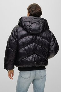 Stylish design Breathable Camouflage Cotton Filling Padded Embroidery Zip-Up Wholesale Women's Thick Bubble <b>Bomber</b> Puffer Winter - Product Image 6