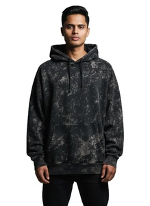 Sudadera con Capucha al por Mayor, MOQ Bajo, Lavado Ácido, Logotipo Personalizado, Estilo Vintage, Oversize, 100% Algodón, Felpa, Streetwear para Hombre - Product Image 1