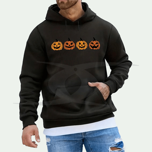 Sudadera con capucha extragrande para hombre con logotipo personalizado de felpa francesa informal de alta calidad con propiedades térmicas para Halloween de invierno - Product Image 2