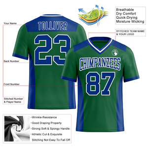 Camiseta de Fútbol Personalizada por Sublimación, Uniforme de Fútbol de Manga Corta, Uniformes de Fútbol Americano Personalizados, Jersey Verde - Product Image 3