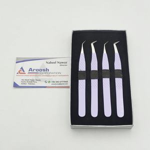 แหนบคีบขนตาเพชรสีม่วงอ่อน45องศาอุปกรณ์สำหรับขนตาชี้แบบมืออาชีพ - Product Image 6