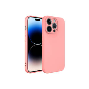 Coque en silicone premium Netzy pour iPhone 14 Pro, toucher doux, dos rose, protection de l'appareil photo, compatible A53 7 Plus XS-Mara Launch - Product Image 1