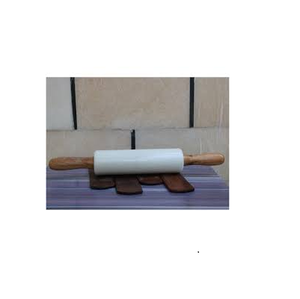 Rouleau à pâtisserie en marbre avec anneaux d'épaisseur et rouleau à pâtisserie fait à la main avec pâte et taille personnalisée, prix bon marché - Product Image 3