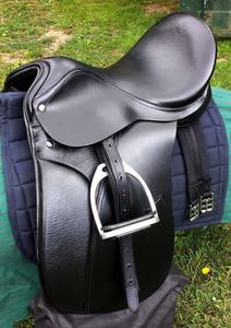 Venta al por mayor indio de cuero puro inglés sillín en negro marrón logotipo personalizado al por mayor vendedor superior de sillín de caballo - Product Image 2