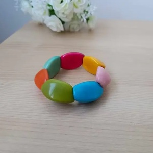 Handmade Beautiful Resin <b>Bangles</b> with Carved Angel Design Eye-Catching Animal Print and Polka Dots for All Events - Product Image 4