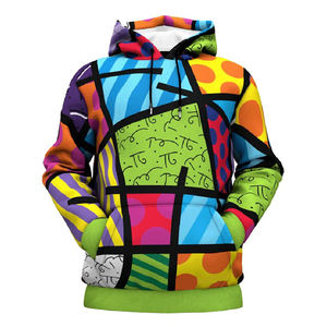 Sweats à capuche pour hommes de grande taille 100% polyester avec design respirant Logo personnalisé Sweats à capuche avec poche à motif de vêtements de rue - Product Image 2