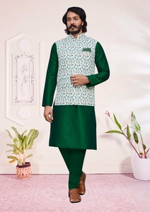 Marque Boy Mens Ethnic Wear Kurta Pajama Nehru Jacket Set prix du fabricant - Product Image 4