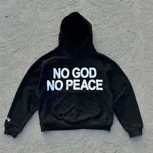 Crew sudaderas con capucha hombres logotipo personalizado francés Terry 100% algodón sólido Sudadera con capucha Puff tejido impreso sudaderas con capucha de gran tamaño - Product Image 1