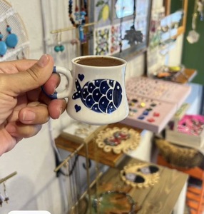 Ensemble de tasses à café turques en céramique vintage classiques, peintes à la main, faites à la main, avec plateau et motif de fruits, pour les fêtes, passe au lave-vaisselle, DAFNI BIG - Product Image 2