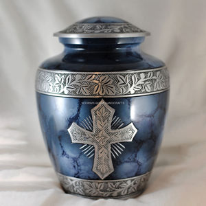 Urne funéraire moderne en aluminium Sainte-Croix fabriquée à la main grande capacité écologique taille personnalisable mémorial funéraire pour adultes - Product Image 3