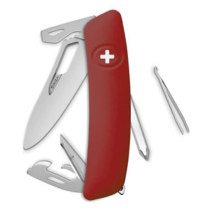 Coltello Tascabile Swiza Allmatt Single Hand SH04 R - 12 Funzioni Rosso Scuro - Product Image 1