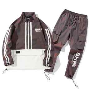 Chándal Unisex de poliéster, conjunto de dos piezas, chaqueta y pantalones Harlan de Hip Hop - Product Image 3