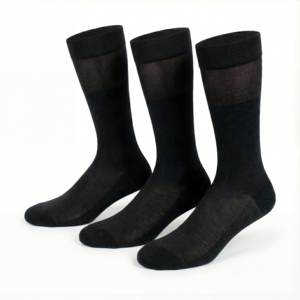 Chaussettes longues en laine et soie pour homme, bleues, de haute qualité, thermiques, à compression, pour le quotidien, design professionnel, légères, pour l'hiver, fabriquées en Italie - Product Image 4