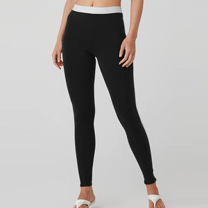 Super Cotton Soft Double Brushed Black Satin <b>Leggings</b> for Women High Waisted Breathable Yoga & Fitness Butt Lifting Effect - Product Image 5