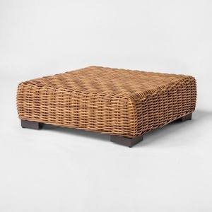 Mesa de jardín para exteriores de lujo de tendencia superior, diseño cuadrado tejido de ratán hecho a mano, sala de estar de plástico, parque, pasillo de Hotel, patio - Product Image 1