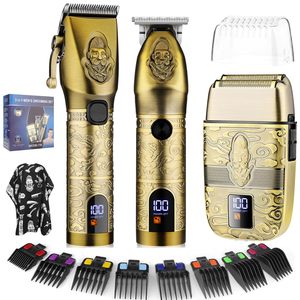 Kit de Afeitadora y Cortapelos Eléctrico para Hombre, Set de Barbero Profesional, Kit de Corte de Pelo, Afeitadoras de Lámina para Barba - Product Image 2