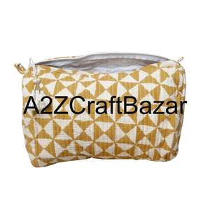 Eco-Friendly Cotton Fabric Vintage Soft Handle Cosmetic Bags Tassel Zipper Closure Fashion Design Reusable Lightweight - Product Image 5