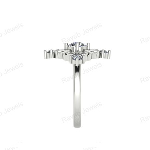 เครื่องประดับนมแม่925เงินสเตอร์ลิงคุณภาพสูงเพทาย3มม. ชุดของขวัญแหวนหมั้นแบบกำหนดเอง - Product Image 4