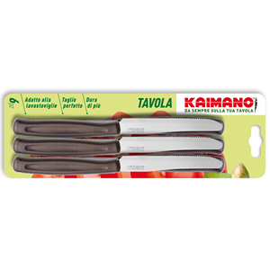 Set di coltelli da tavola Dinamik 6 pezzi dentati bianchi - Product Image 1