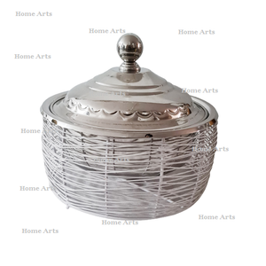 Plat de service de forme ronde de qualité de luxe en acier inoxydable et plat de service alimentaire en fil de fer à bas prix - Product Image 2