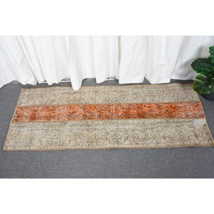 Tapis en Laine Surdimensionné de Style Classique Turc Vintage 17X45 Pieds, Beige, Orange, Patchwork, Casse-tête Design, Tapis de Salon en Latex - Product Image 1