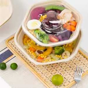 Bols hexagonaux élégants en feuille de palmier pour la restauration et la maison en matériau naturel - Product Image 4