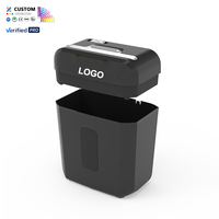 Trituradora de Papel de Corte Cruzado de 10 Hojas con Contenedor de 14L, Trituradora Pequeña para Oficina y Hogar, Trituradora de Papel y Tarjetas P-4 Extraíble
