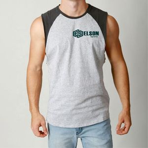 Wholesale Price Custom Made No <b>Stringer</b> Solid Muscle <b>Vest</b> Undershirt 100% Cotton Breathable Fabric Men Tank Top - Product Image 1