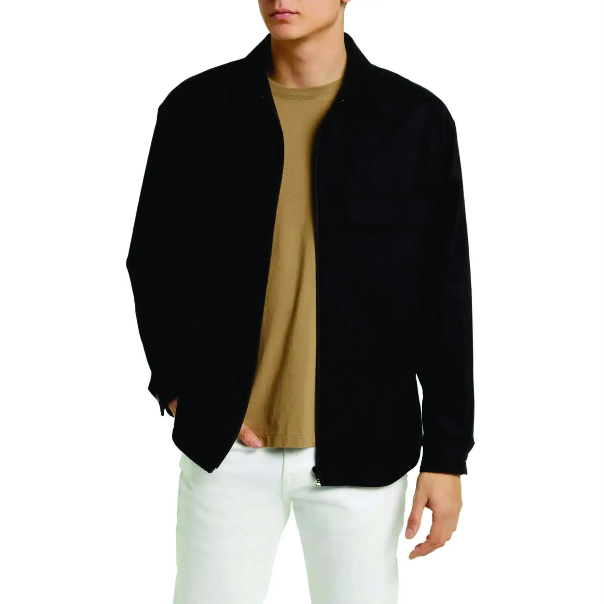 Ready To Ship Checks Cotton Summer Custom Wholesale Black Shirt Long Sleeve Plaid Flannel Shirt Jacket for Men