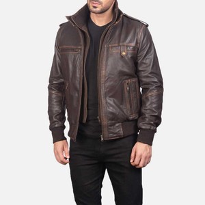Chaqueta de Cuero de Alta Calidad para Hombre 2026, Prenda Exterior de Cuero Genuino, Estilo Motero, Moda Urbana, Venta al Por Mayor - Product Image 1
