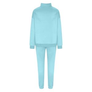 2024 poliéster algodón polar maternidad Slim Fit chándal conjunto Zip sudaderas con capucha sudadera pantalones manga larga 2 piezas Jogger traje - Product Image 3