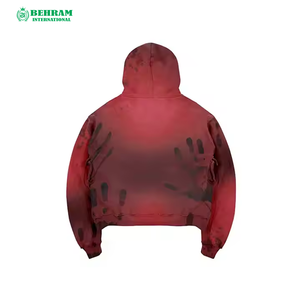 100% coton impression personnalisée sweats à capuche meilleure qualité sweats à capuche zippés hommes lavage à l'acide personnalisé bouffée impression sweat à capuche zippé homme sweats - Product Image 2